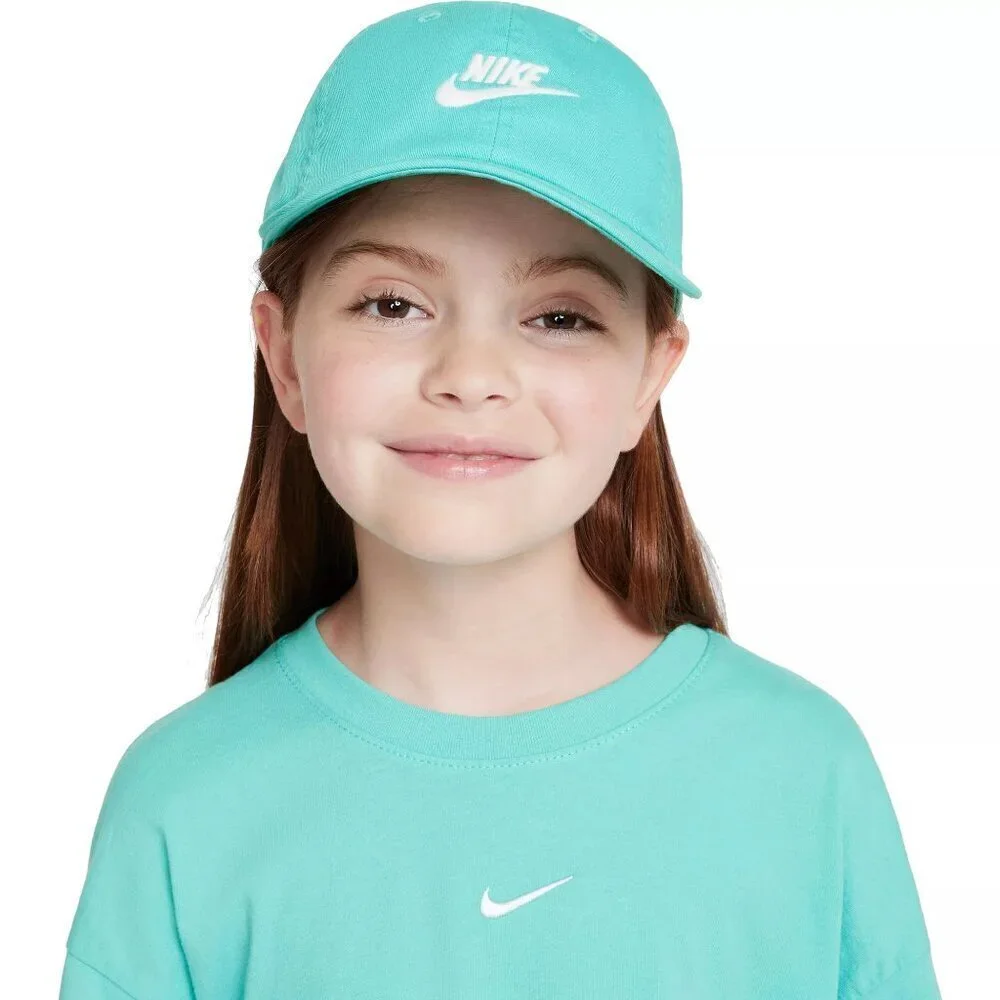 NWT Nike Youth Unstructured Futura Wash Blue Club Cap